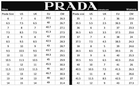 prada shoes men's size chart|Prada sneaker size chart.